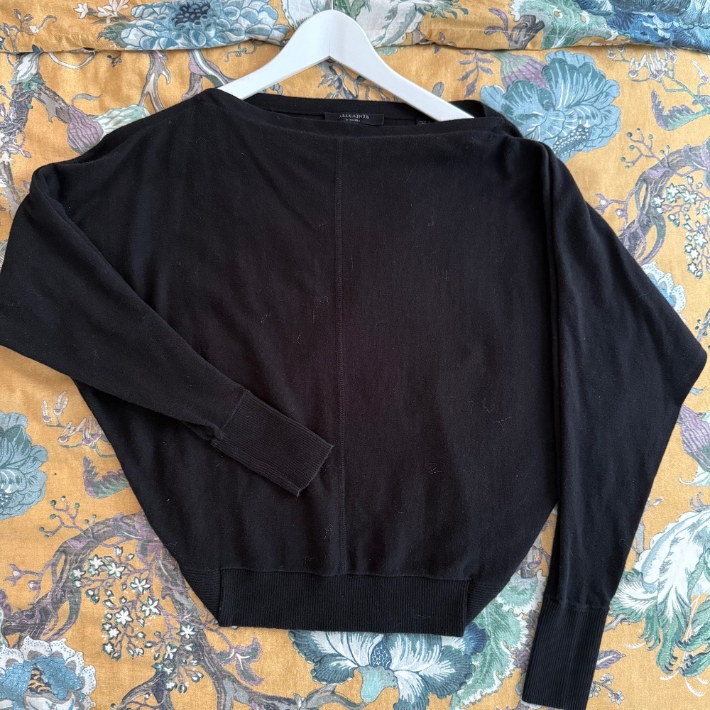 AllSaints light weight black sweater size x-small